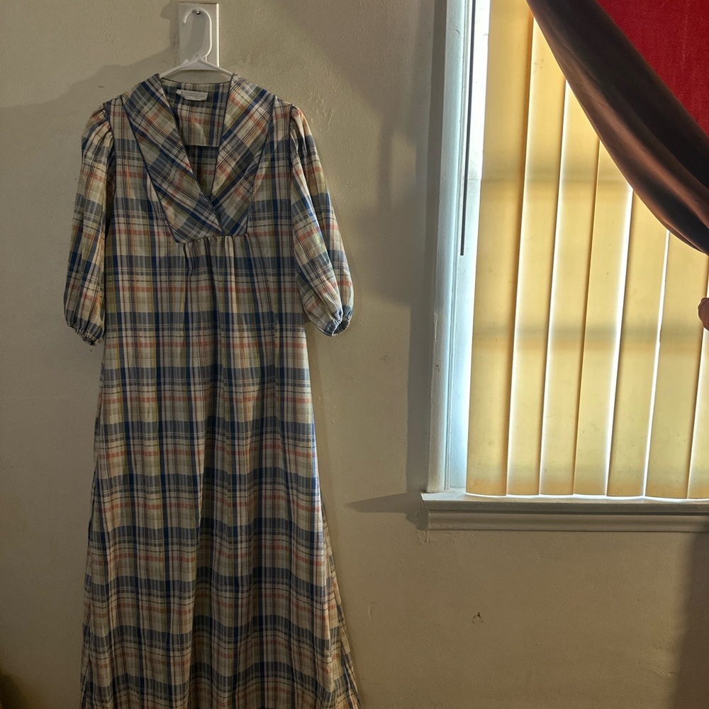 Elegant Plaid Long Sleeve Dress